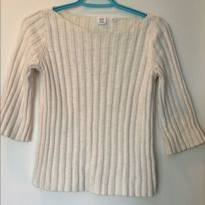 GAP Women's Ribbed White Sweater